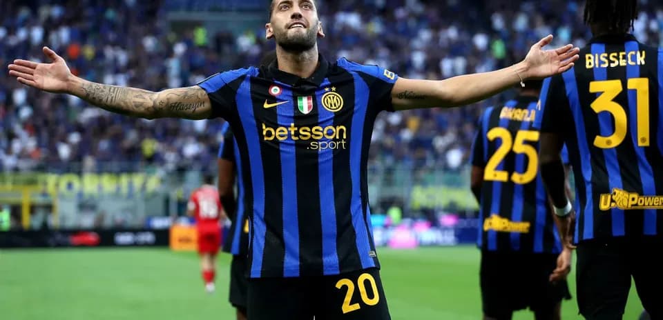 Jugador de Inter de Milán celebrando un gol