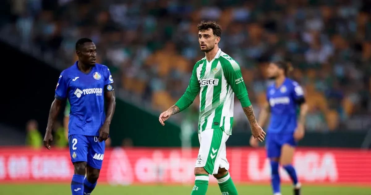 Jugadores de Real Betis y Getafe en el partido