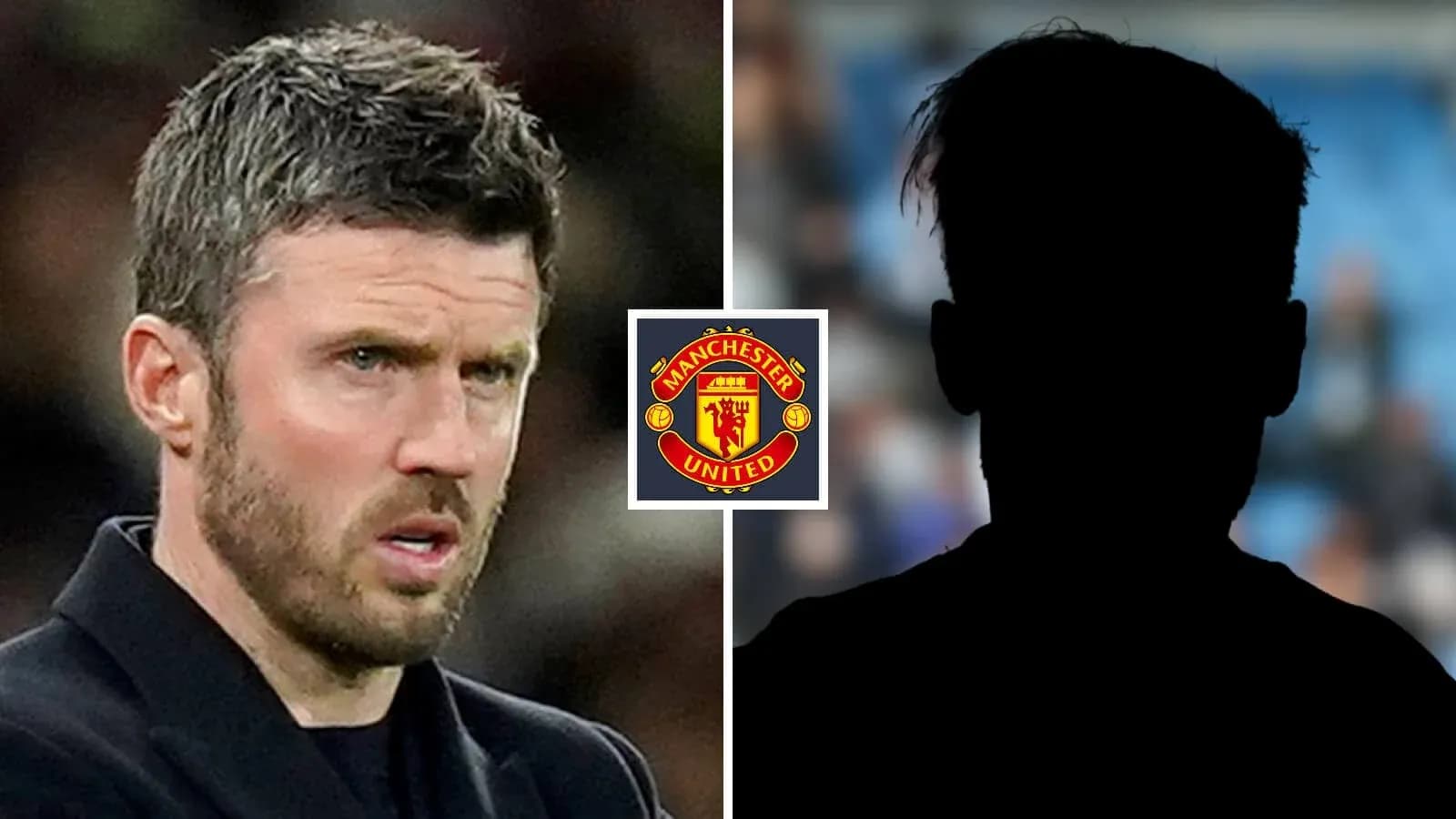 Entrenador de Manchester United y silueta de jugador