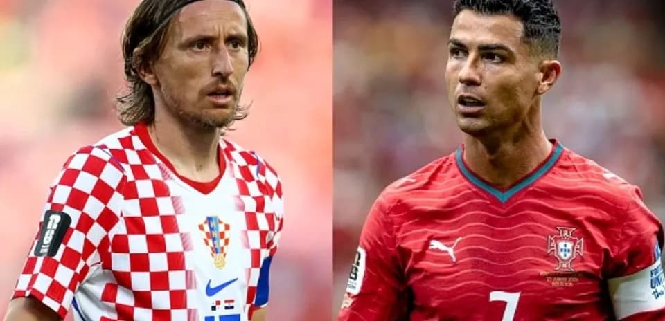 Luka Modric y Cristiano Ronaldo en partido