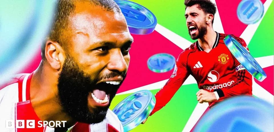 Jugadores celebrando en fondo colorido con monedas