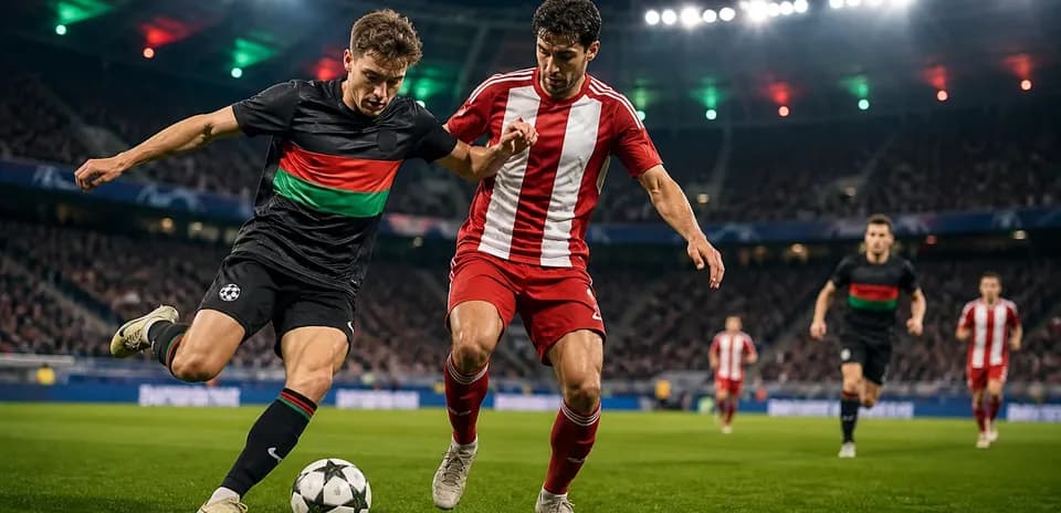 Dos jugadores luchando por el balón en el partido