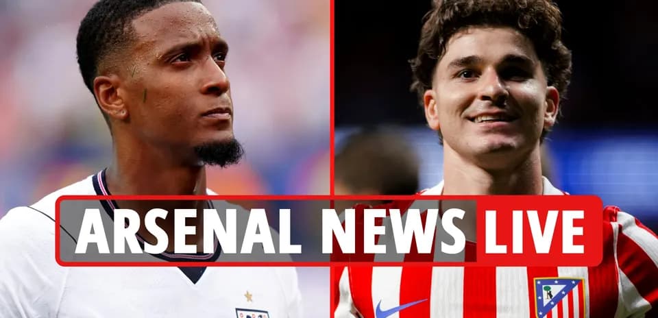 Dos jugadores en un gráfico de noticias de Arsenal