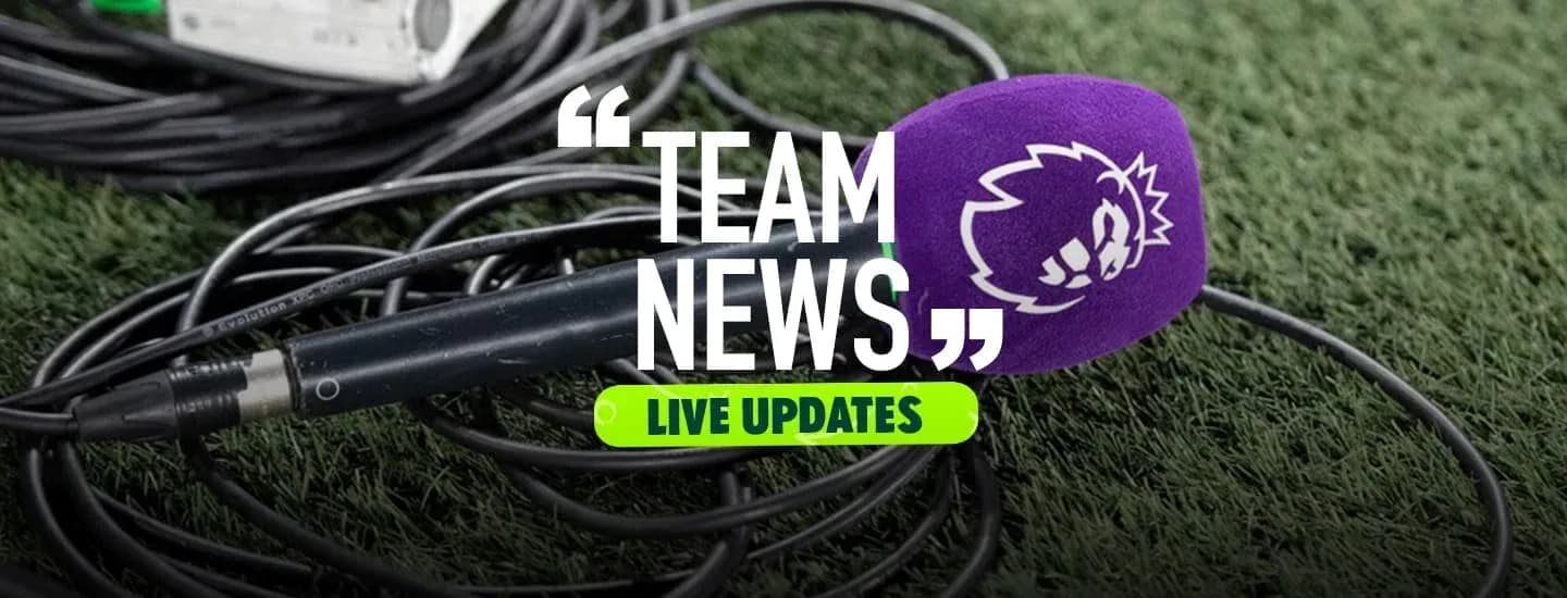 Mic on grass with cables, team news announcement