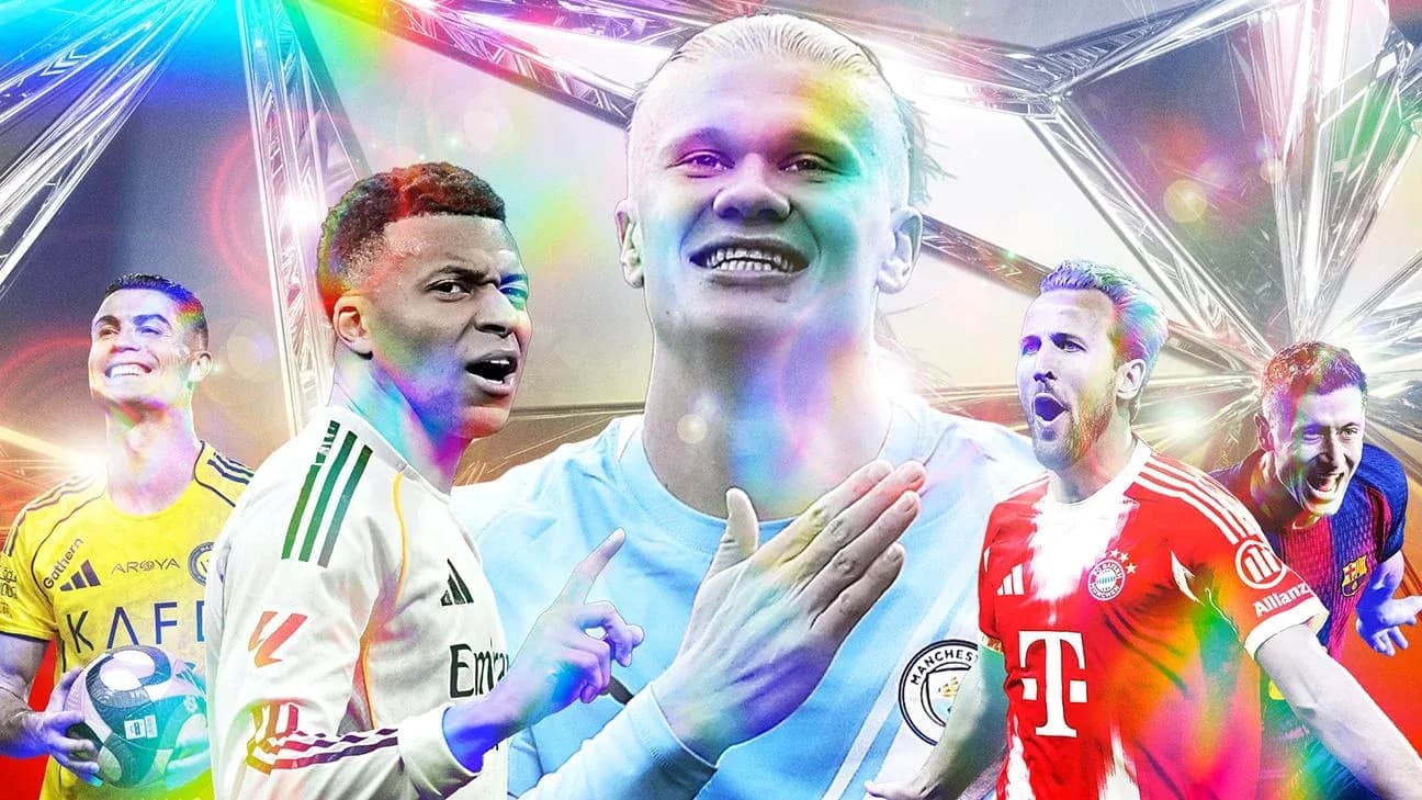 Jugadores destacados de fútbol en fondo colorido