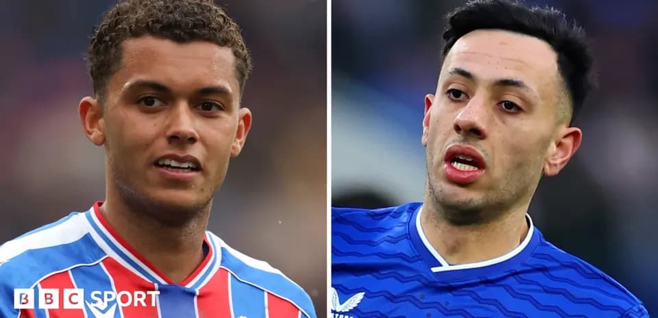 Jugadores de Crystal Palace y Everton posando para foto