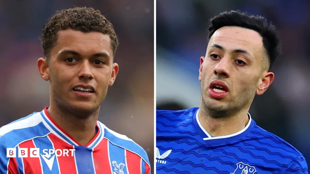 Jugadores de Crystal Palace y Everton posando para foto
