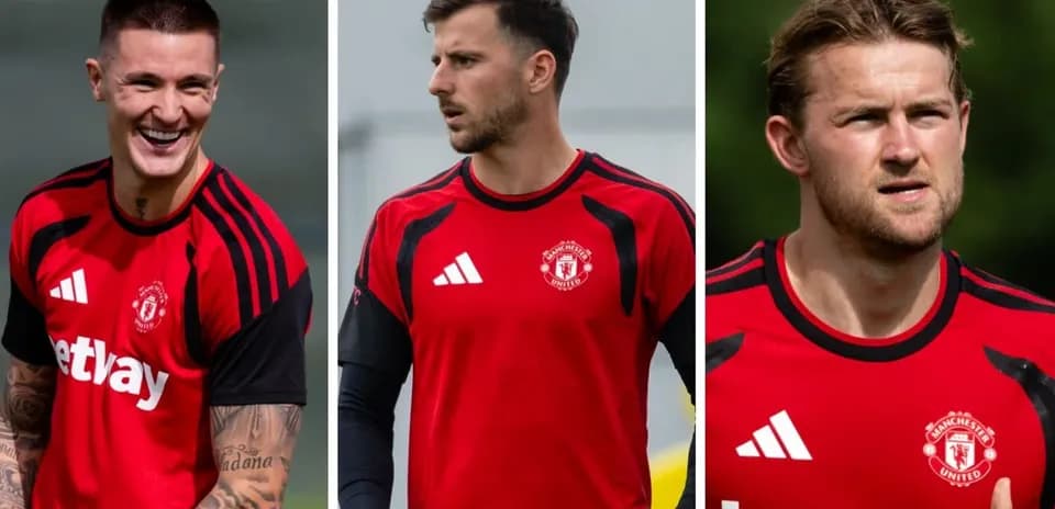 Jugadores de Manchester United en sesión de entrenamiento
