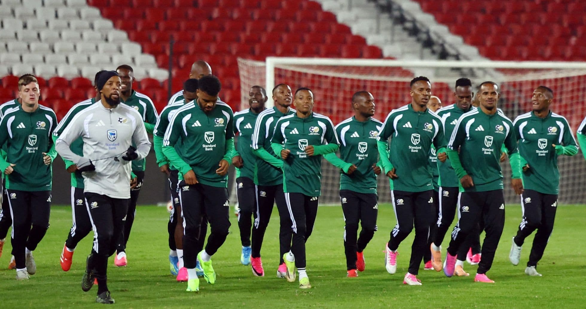 Entrenamiento del equipo de Sudáfrica en el estadio