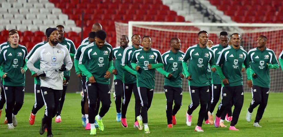 Entrenamiento del equipo de Sudáfrica en el estadio