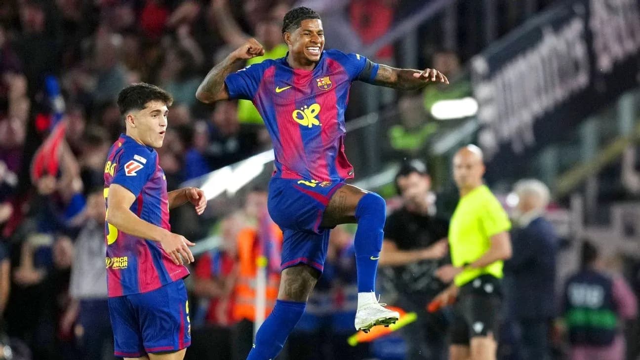 Jugador de Barcelona celebrando un gol en el partido