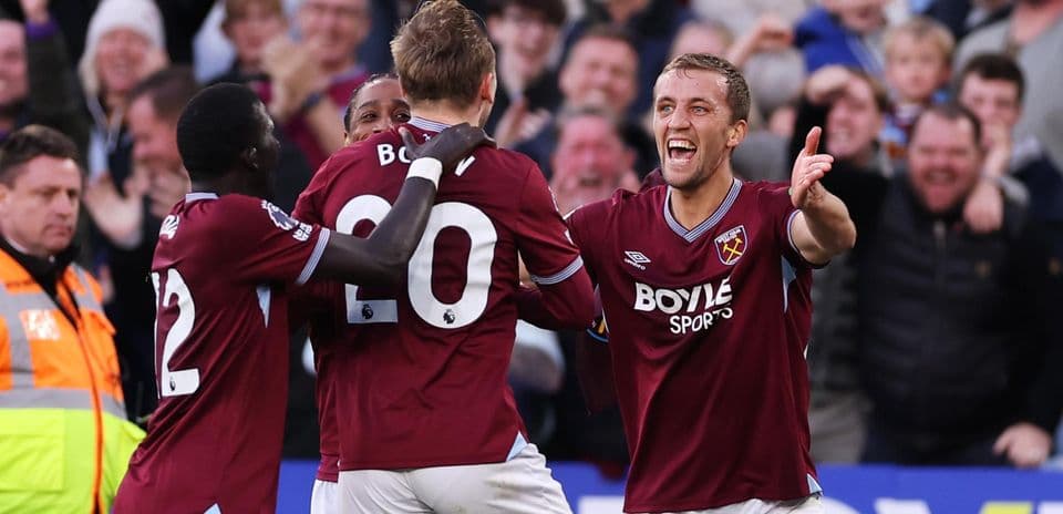 Jugadores de West Ham celebrando un gol