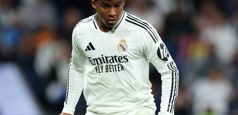 Jugador de Real Madrid durante el partido