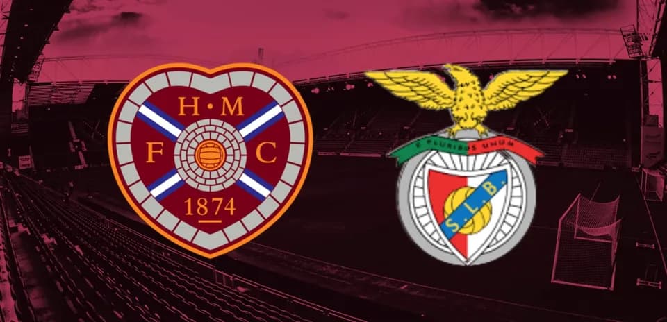 Escudos de Heart Of Midlothian y Benfica