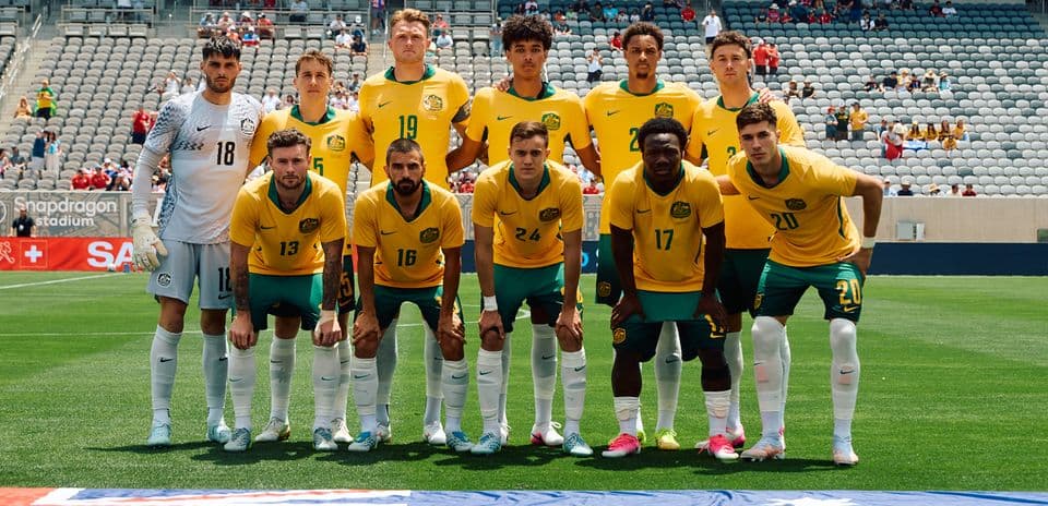 Equipo de Australia posando para la foto