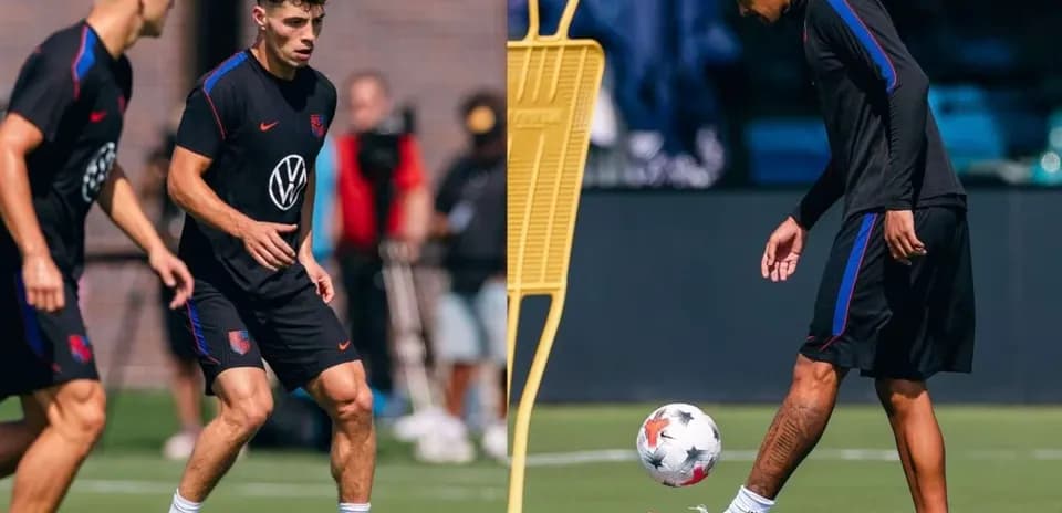 Jugadores entrenando con balón en sesión de práctica