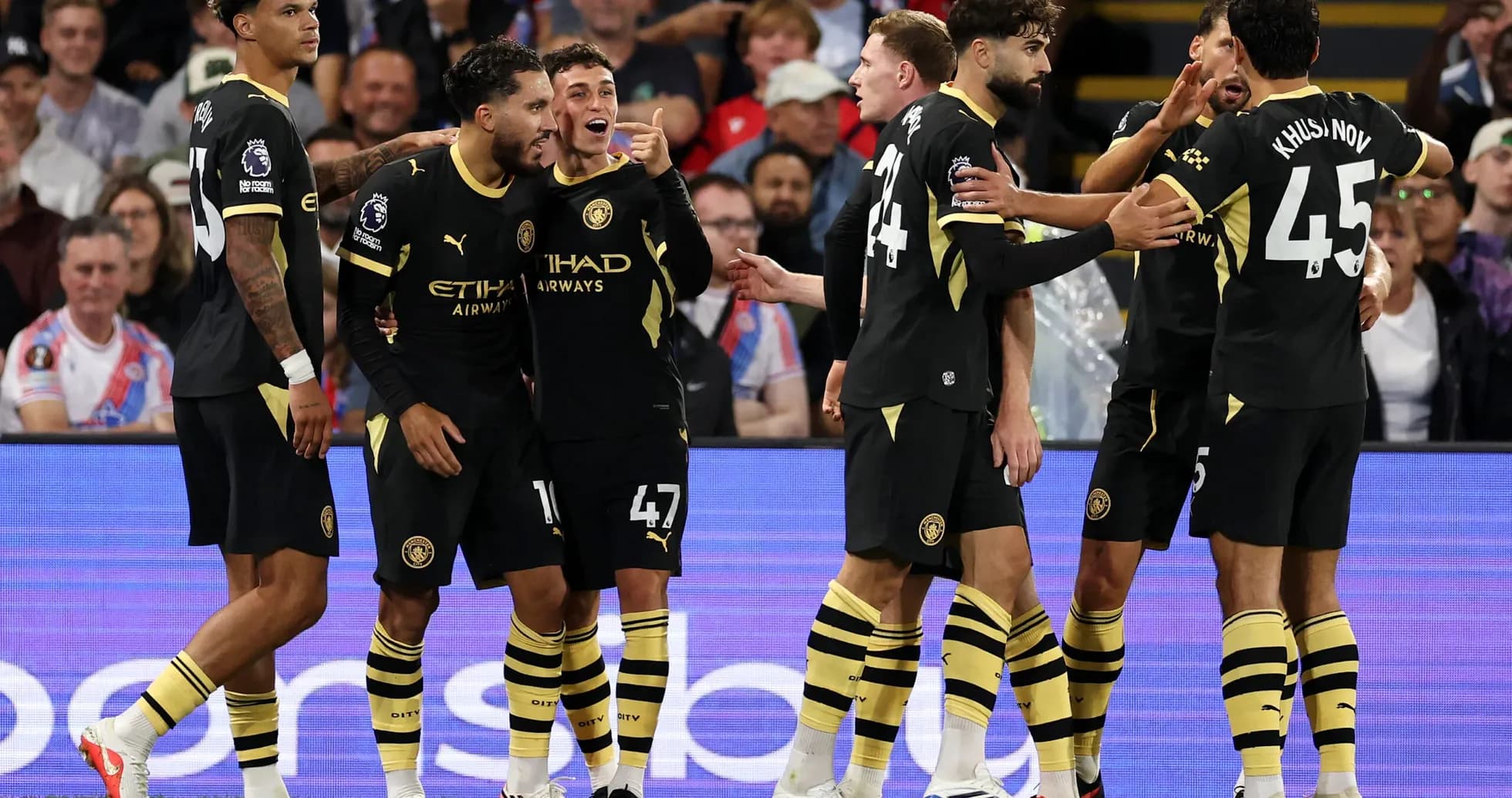 Celebración de gol del Manchester City