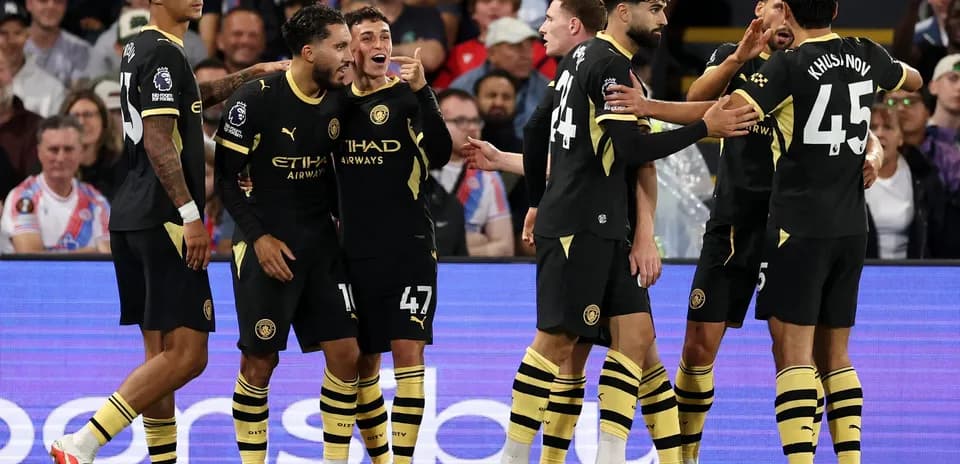 Celebración de gol del Manchester City