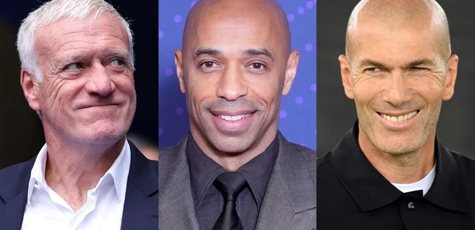 Tres figuras del fútbol en retratos individuales