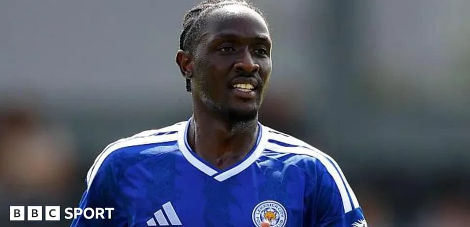 Jugador de Leicester City en entrenamiento