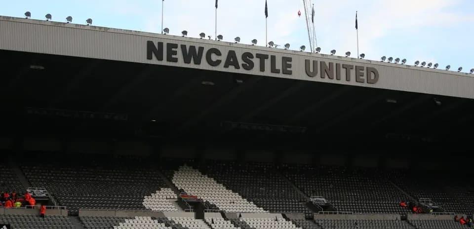 Vista del estadio de Newcastle United desde las gradas