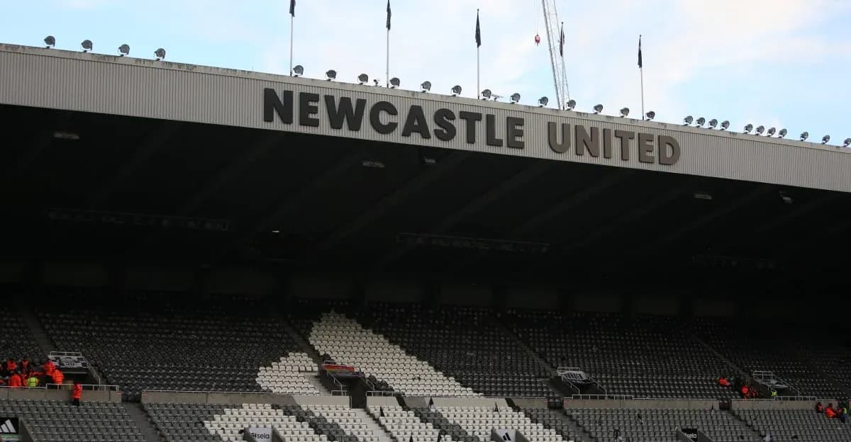 Vista del estadio de Newcastle United desde las gradas