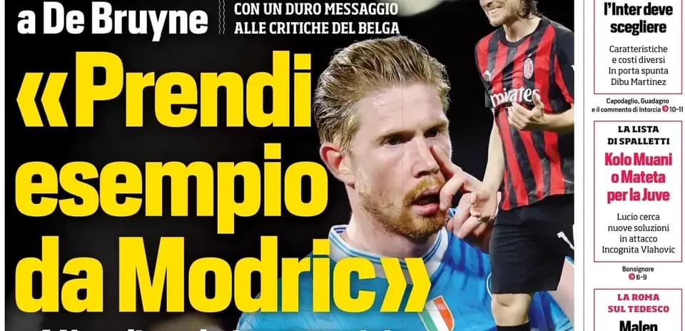 Kevin De Bruyne con gesto pensativo en portada