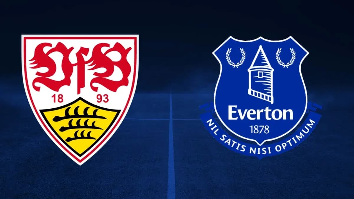 Logos de VfB Stuttgart y Everton en fondo oscuro