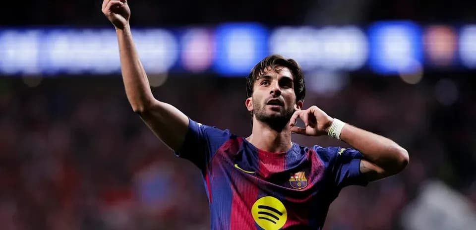 Jugador del Barcelona celebrando un gol en el estadio