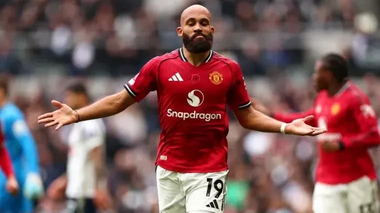 Jugador de Manchester United en el campo de juego
