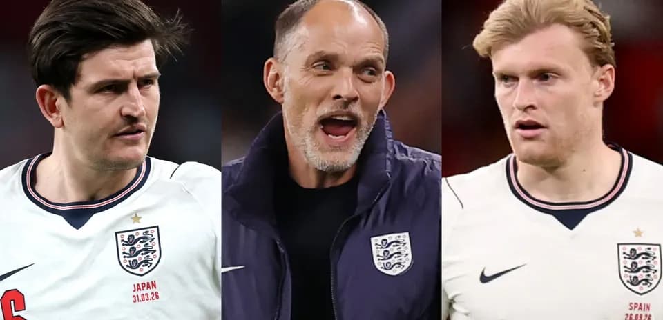 Jugadores y entrenador de Inglaterra en el partido