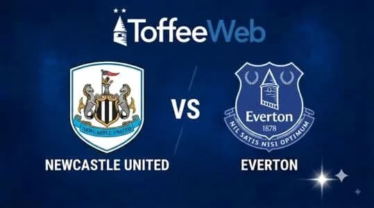 Logos de Newcastle United y Everton en partido