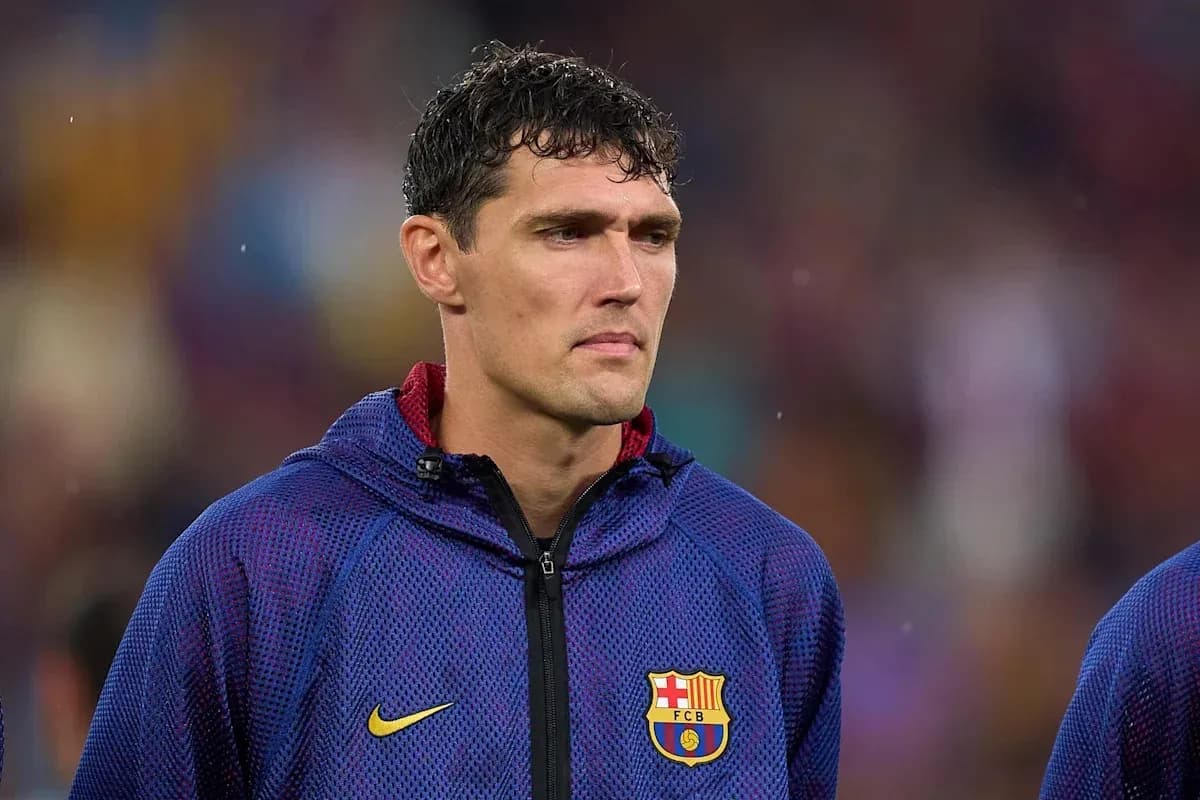 Jugador de Barcelona en la ceremonia previa al partido