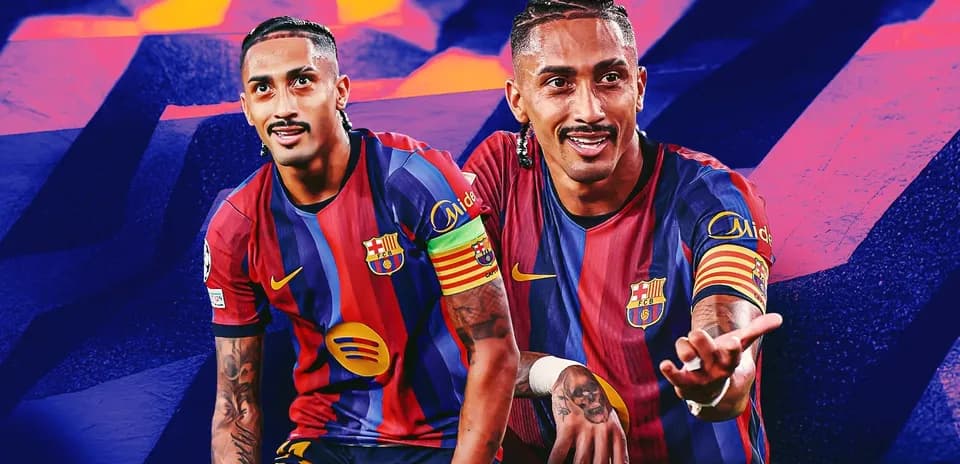 Jugador del FC Barcelona en uniforme oficial