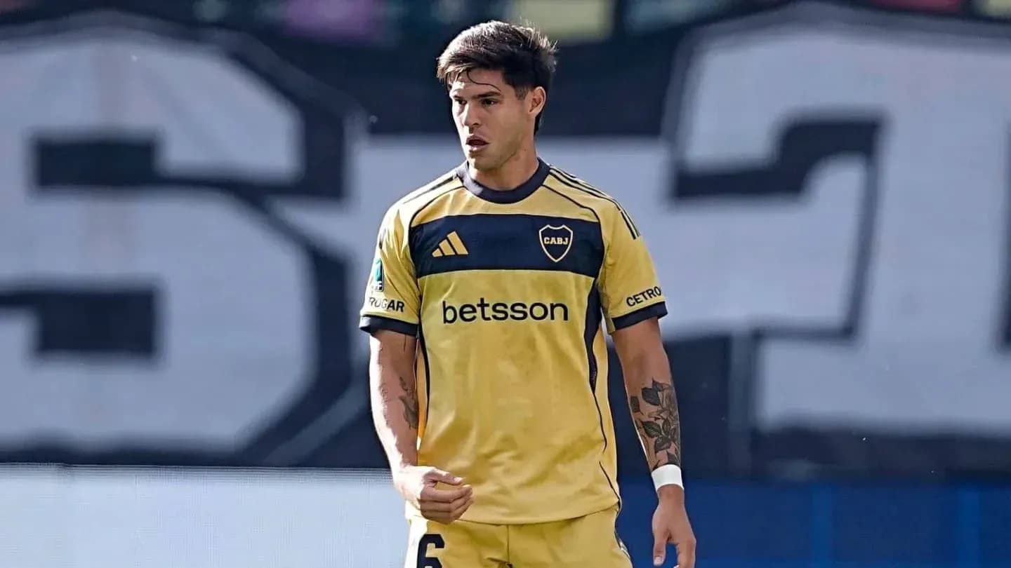 Jugador de Boca Juniors en partido de fútbol