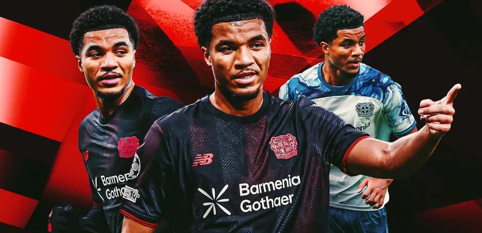 Jugador de Bayer 04 Leverkusen en varias poses