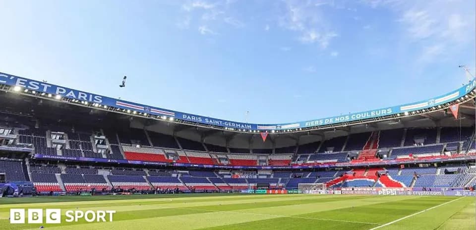 Estadio de París Saint-Germain antes del partido