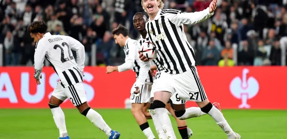 Jugadores de Juventus celebrando un gol en el partido