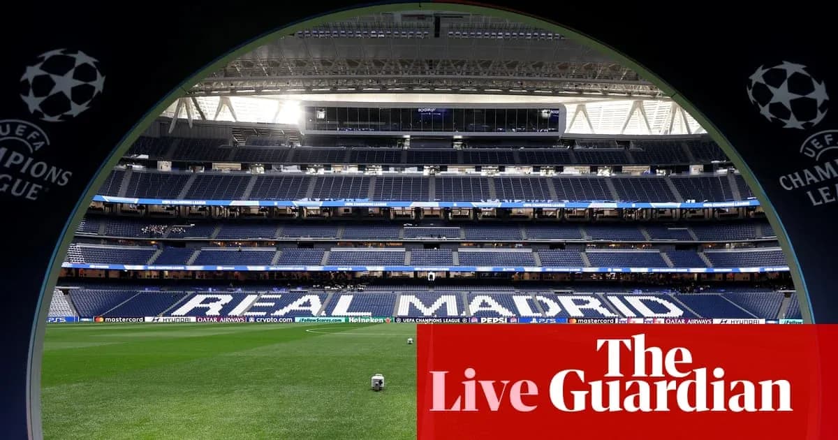 Vista del estadio con el nombre 'REAL MADRID' visible