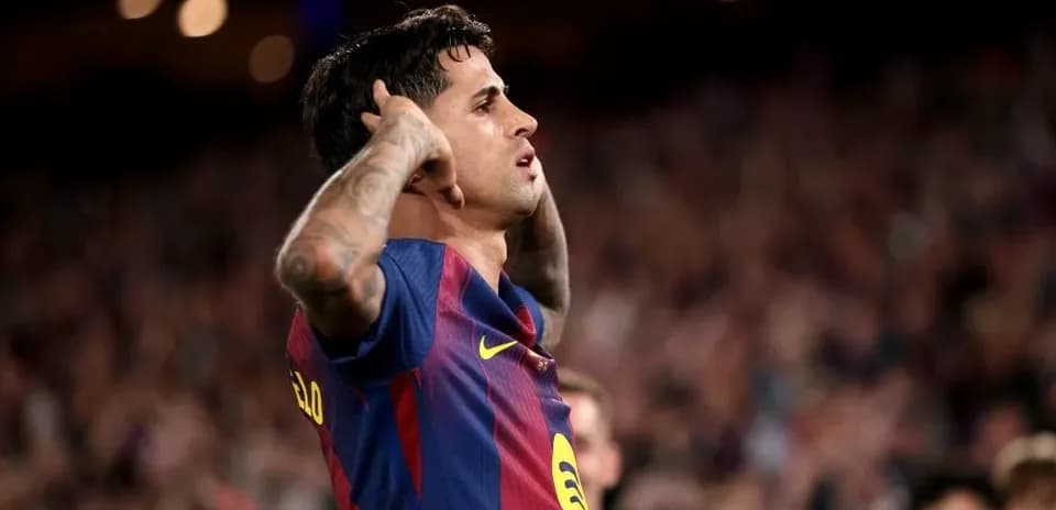 Jugador del FC Barcelona celebrando un gol