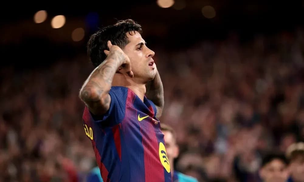 Jugador del FC Barcelona celebrando un gol