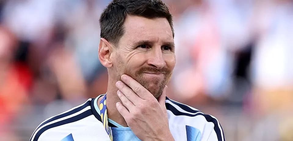 Jugador argentino con medalla tras un partido