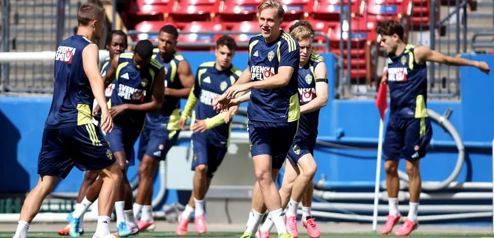 Entrenamiento de jugadores de Suecia