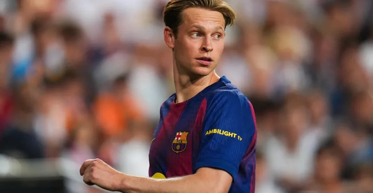 Jugador del FC Barcelona en partido de fútbol