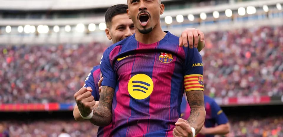Jugador del Barcelona celebrando un gol