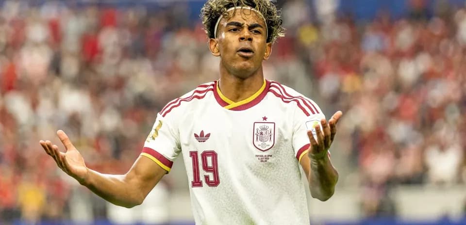 Jugador de España gesticulando durante el partido
