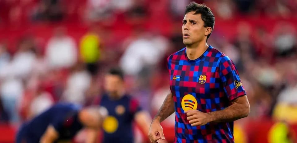 Jugador del Barcelona calentando antes del partido