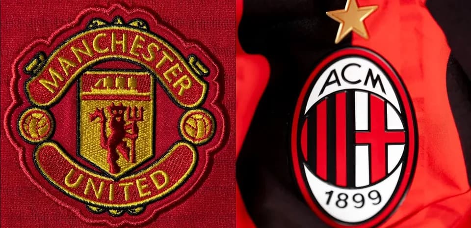 Logos de Manchester United y AC Milan