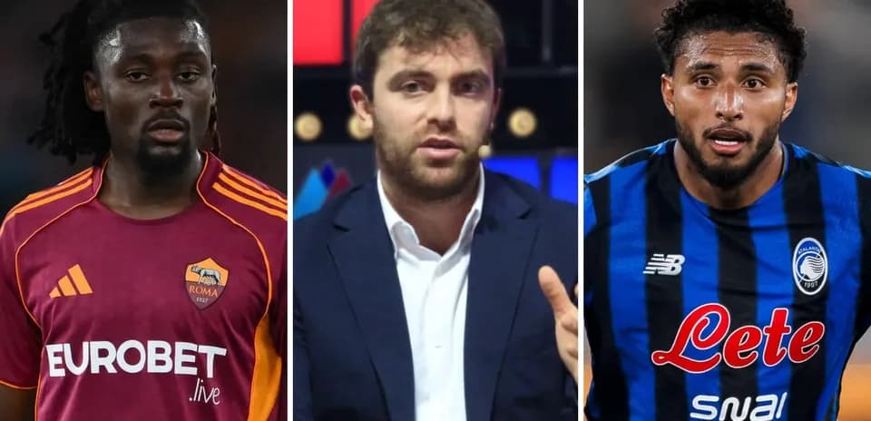 Jugadores de fútbol y analista en programa deportivo