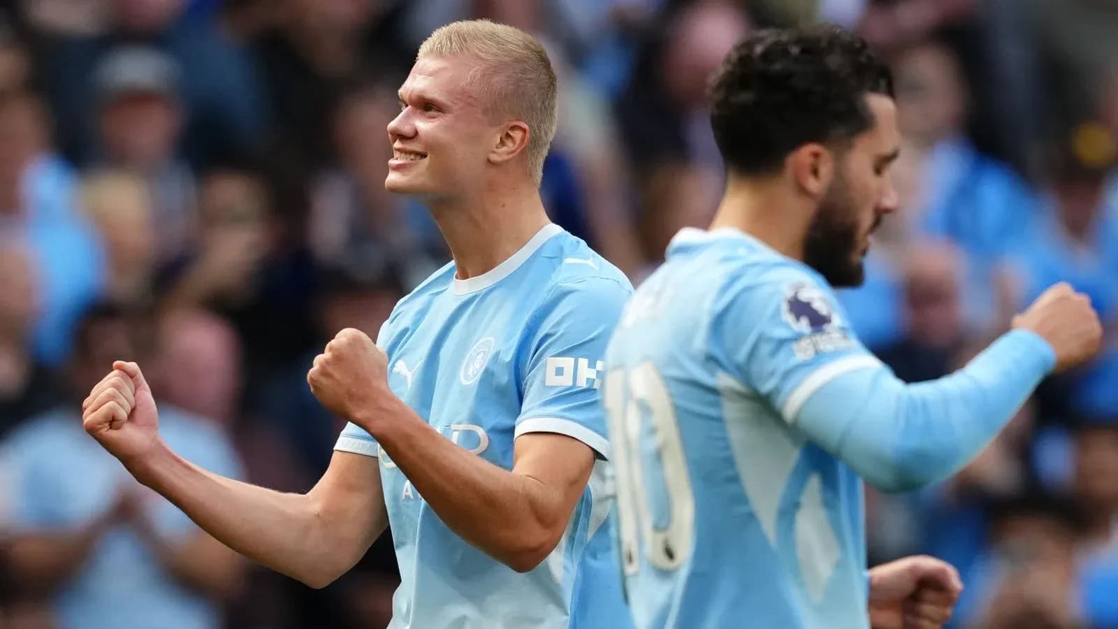 Jugador de Manchester City celebrando un gol